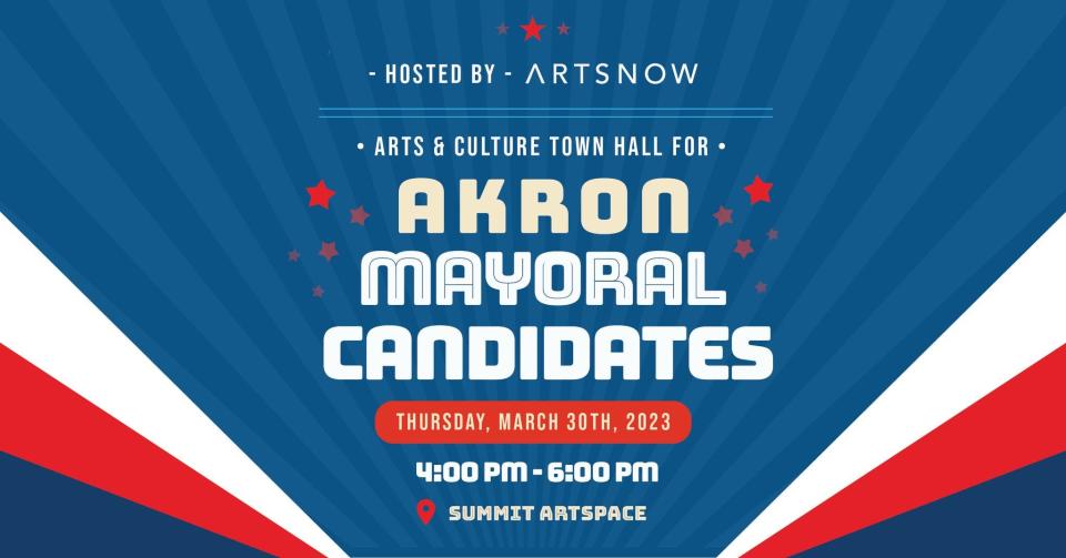 ArtsNow will host Akron mayoral candidates in a townhall March 30.