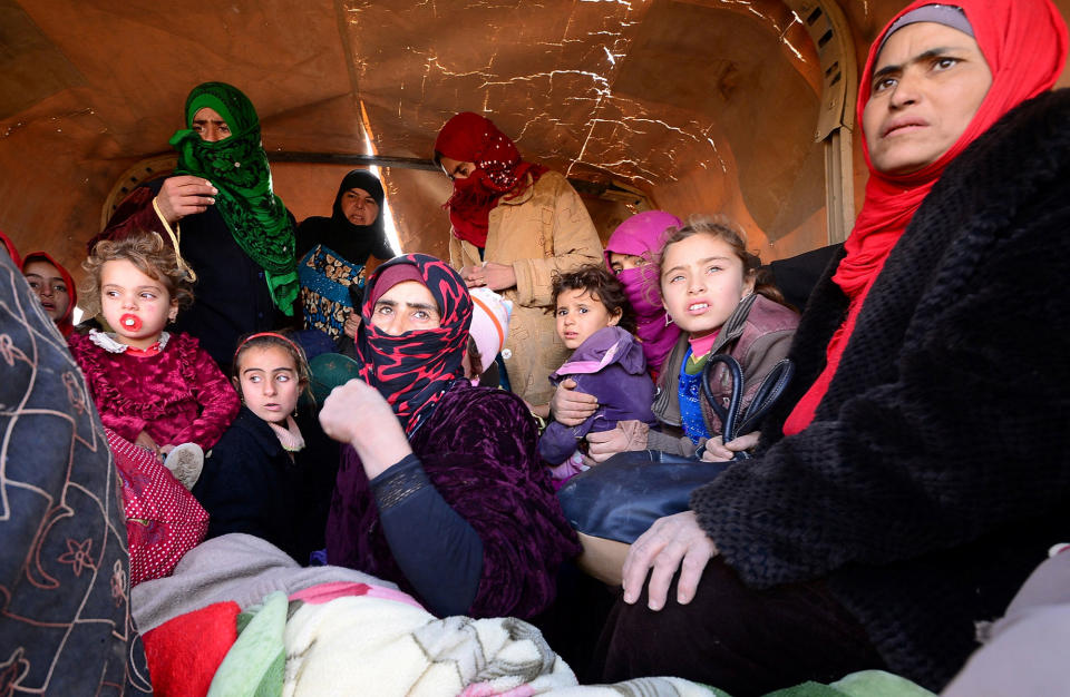 Fleeing the violence in Sinjar, Iraq