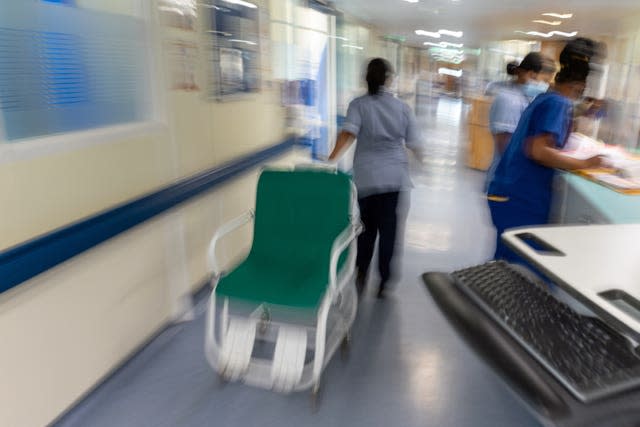 A nurse in a hospital ward