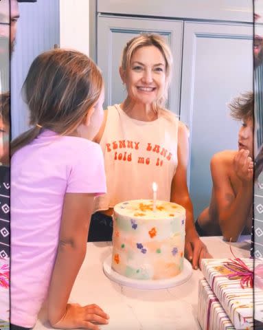 <p>Instagram/katehudson</p> Kate Hudson wears a “Almost Famous”-inspired T-shirt.