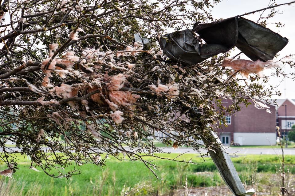 Houses and businesses in Brookville were damage by tornadoes late Monday night, May 27. Many streets were blocked for downed trees, power lines and debris scattered through the neighborhoods. WHIO File