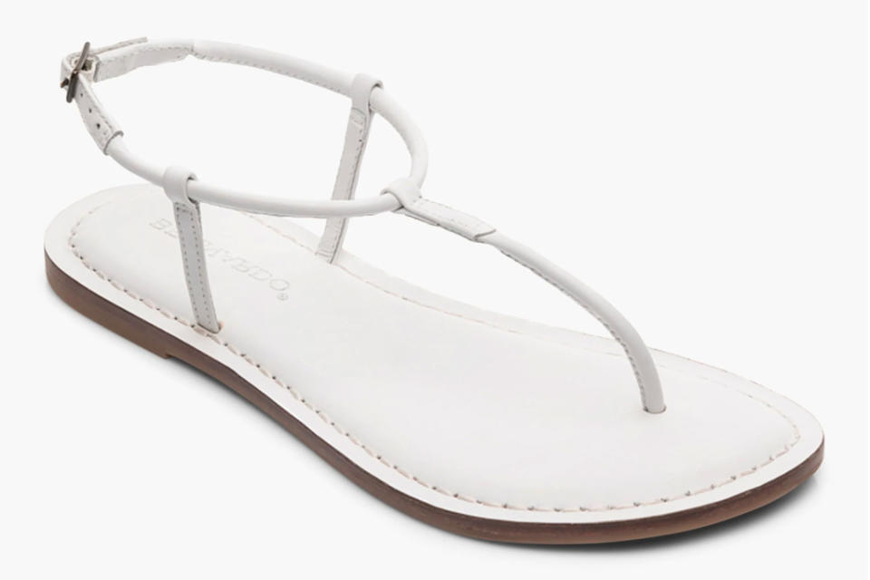 bernardo, thong sandals, white