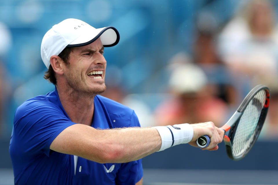 Andy Murray was making his singles return after a hip injury. (Credit: Getty Images)