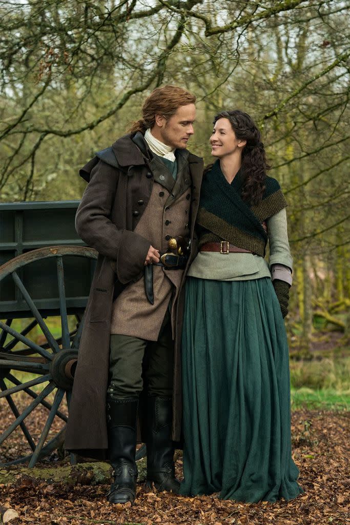 Sam Heughan and Caitriona Balfe in Outlander