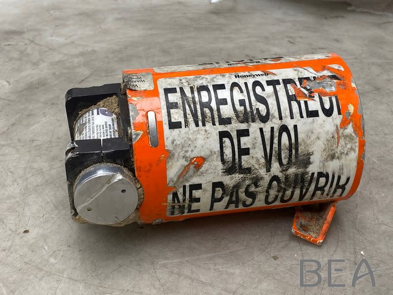 View of black box from fatal UIA Flight PS752 jet crash in Le Bourget