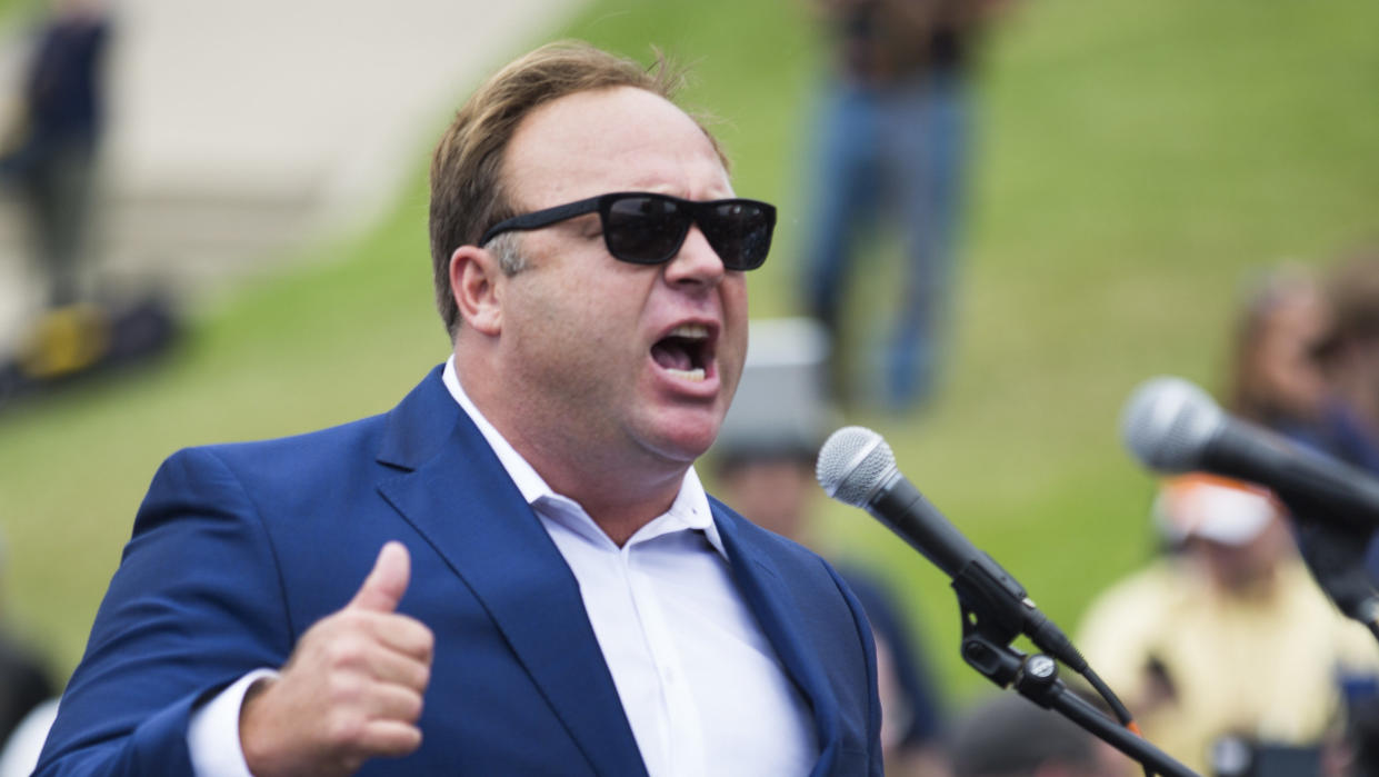 Alex Jones had some of his content removed from Apple, Facebook, YouTube and other platforms this week.