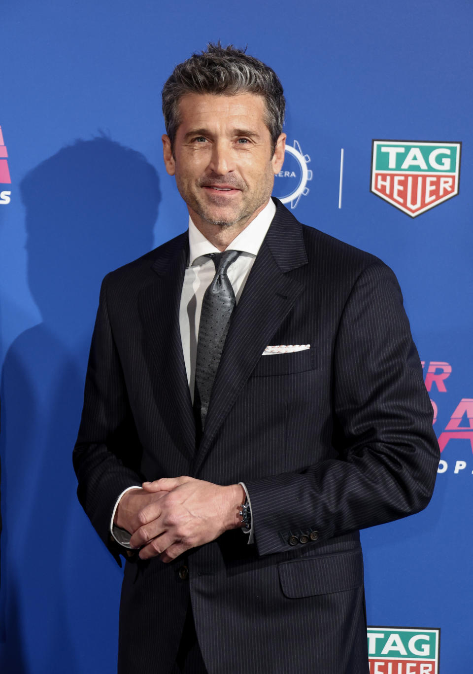 Patrick Dempsey attends the 60th-anniversary party of Tag Heuer Carrera at Outernet London on April 20, 2023, in London, England. 