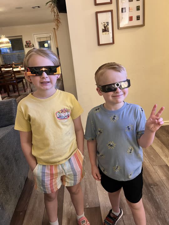 Watching the eclipse in Round Rock, Texas, on April 8. (Courtesy: Ashley St. Clair)