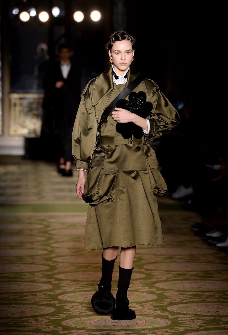 <i>Rocha’s collection referenced military wear [Photo: Getty]</i>