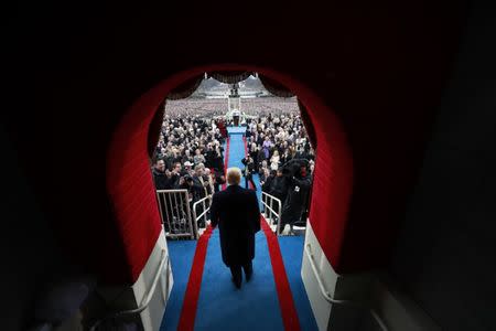 Donald J. Trump arrives at the inauguration ceremonies swearing him in as the 45th president of the United States at the United States Capitol in Washington, D.C., January 20, 2017. REUTERS/Doug Mills/Pool