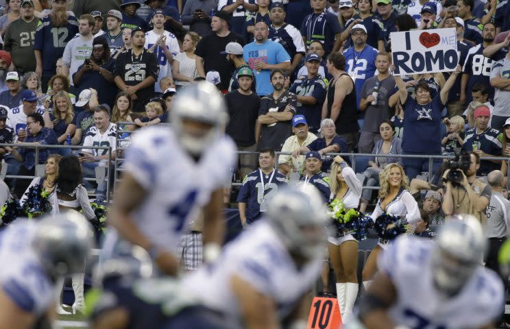 Dak Prescott will come into focus in Week 1 against the Giants. (AP) 