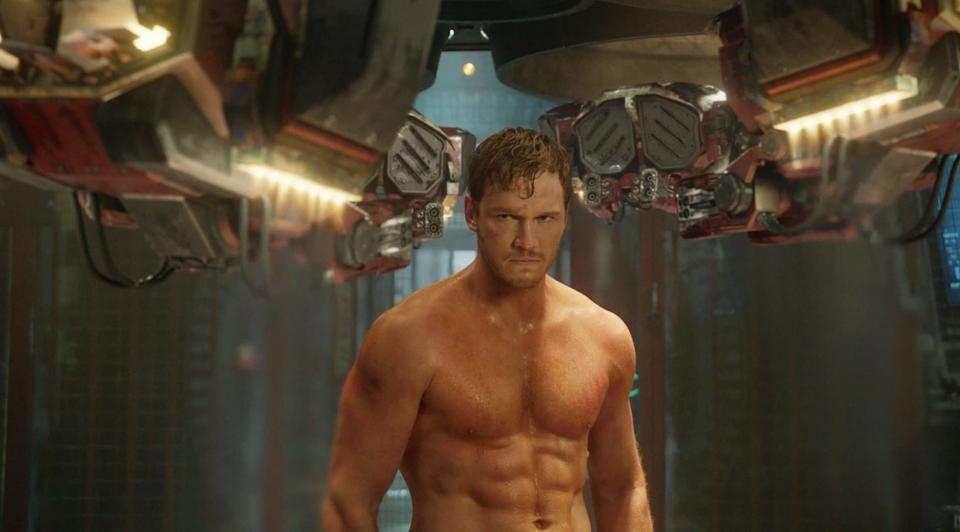 Chris Pratt as Star Lord in "Guardians of the Galaxy."