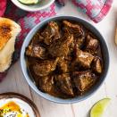 <p>It's pretty hard to beat the comfort and satisfaction that you get from eating a bowl of curry, especially when the <a href="https://www.delish.com/uk/cooking/recipes/g30242353/beef-mince-recipes/" rel="nofollow noopener" target="_blank" data-ylk="slk:beef;elm:context_link;itc:0;sec:content-canvas" class="link ">beef</a> is deeply crisped and tender, the rice is piping hot, and the sauce is well-spiced.</p><p>Get the <a href="https://www.delish.com/uk/cooking/recipes/a31149870/beef-curry-recipe/" rel="nofollow noopener" target="_blank" data-ylk="slk:Beef Curry recipe.;elm:context_link;itc:0;sec:content-canvas" class="link ">Beef Curry recipe.</a></p>