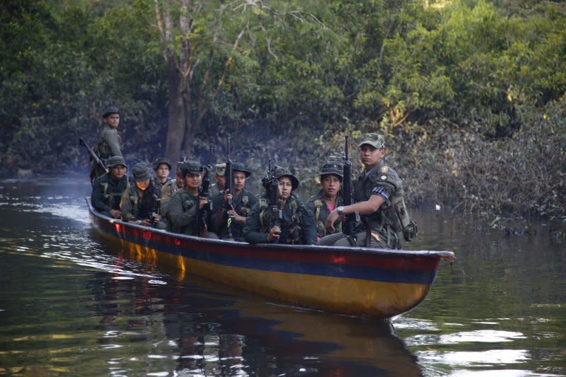 哥倫比亞革命武裝力量人民軍游擊隊。（美聯社）