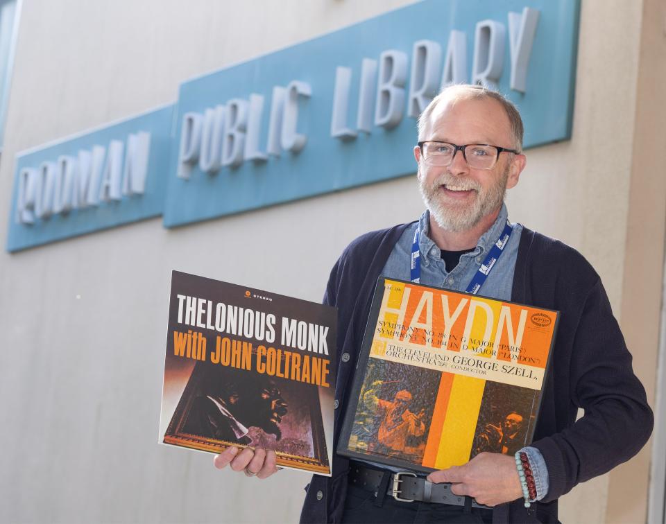 Byrun C. Reed, a reference librarian at the Rodman Public Library in Alliance, manages the Alliance Vinyl Club. Members enjoy listening and/or collecting vinyl records, and meet and talk about the music, records and artists.
