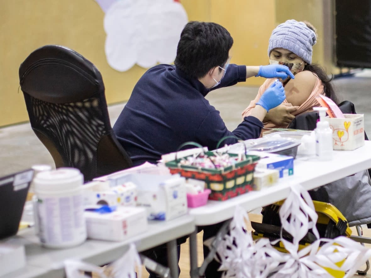 B.C. health officials are urging parents to have their kids vaccinated against the flu in light of an early and intense surge in cases. (Ben Nelms/CBC - image credit)