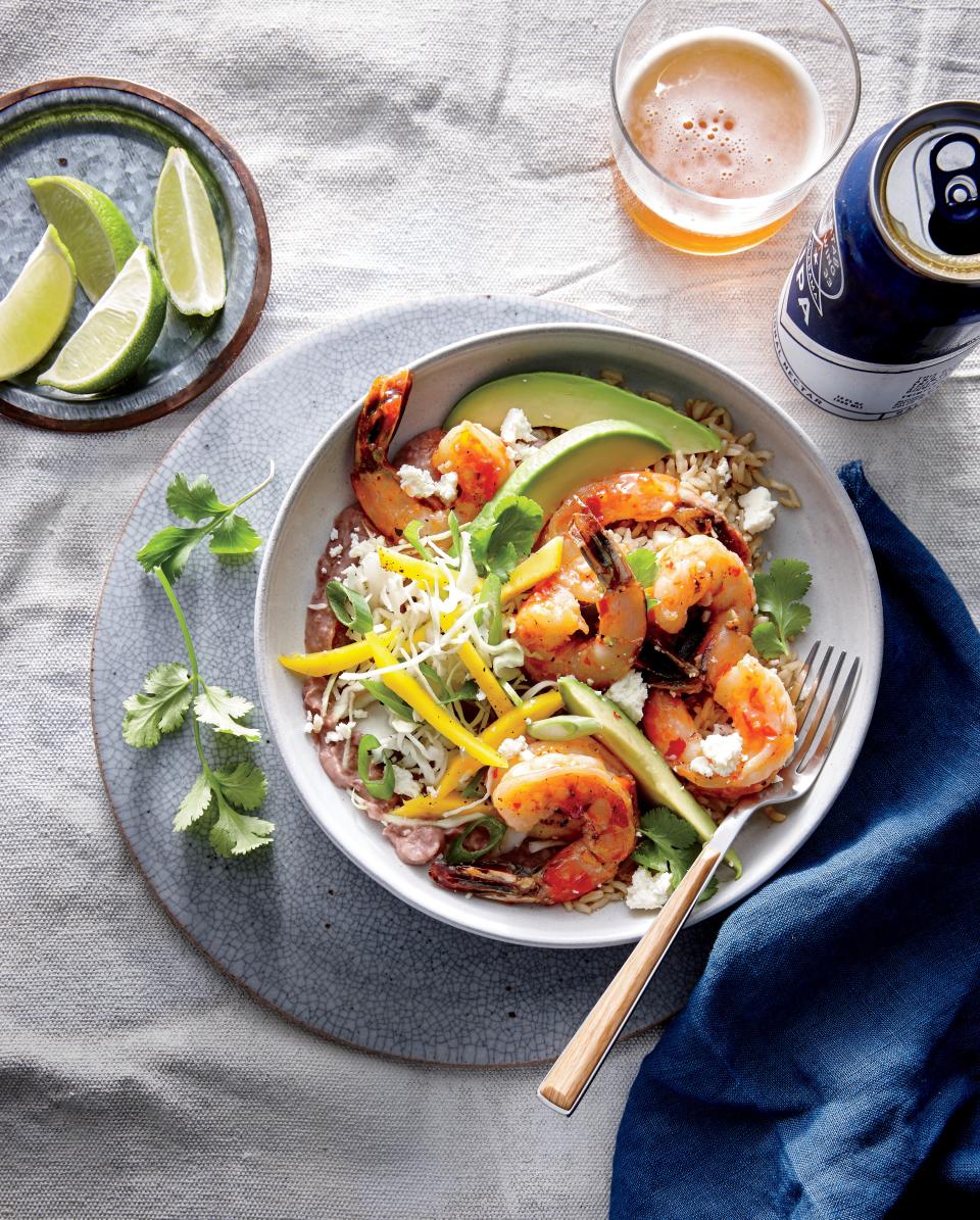 Shrimp and Bean Burrito Bowl 