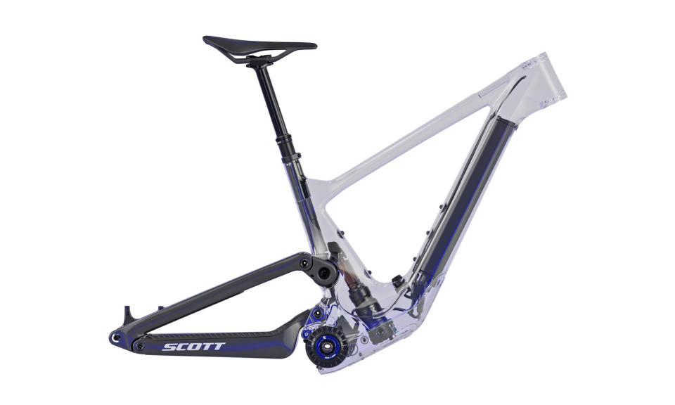 2024 Scott Voltage eRide lightweight TQ-powered carbon eMTB all-mountain ebike, frameset x-ray