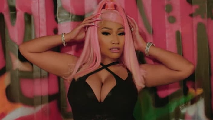 Rap star Nicki Minaj in a scene from her latest video, “Likkle Miss Remix,” featuring dancehall artist Skeng. (Photo: Screenshot/YouTube.com)