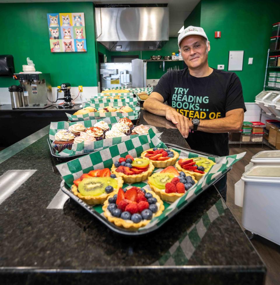 Tony Panzica, owner of Wild In The Treats vegan bakery in Atlantic Highlands.