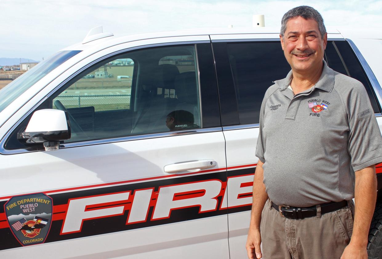 Pueblo West Fire Chief Brain Caserta is stepping down as district manager in Pueblo West but plans to continue his role as head of the fire department.
