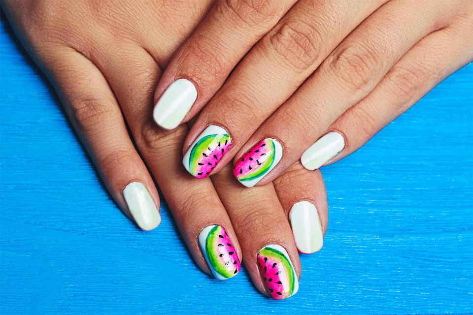 Watermelon nail design