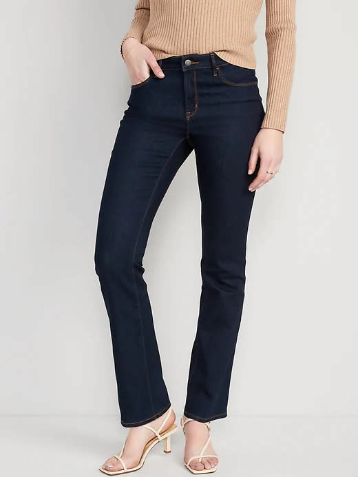 Mid-Rise Kicker Boot-Cut Jeans. Image via Old Navy.