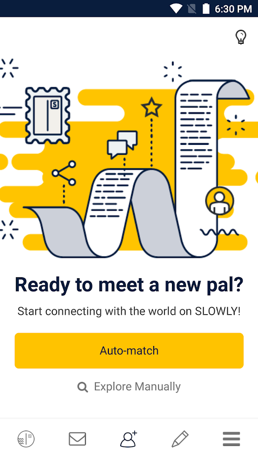 <p>Positive Bewertungen erhält auch die App “SLOWLY” in der Kategorie “Die besten Geheimtipps”. Mit ihrer Hilfe findest du Brieffreunde auf der ganzen Welt. </p>