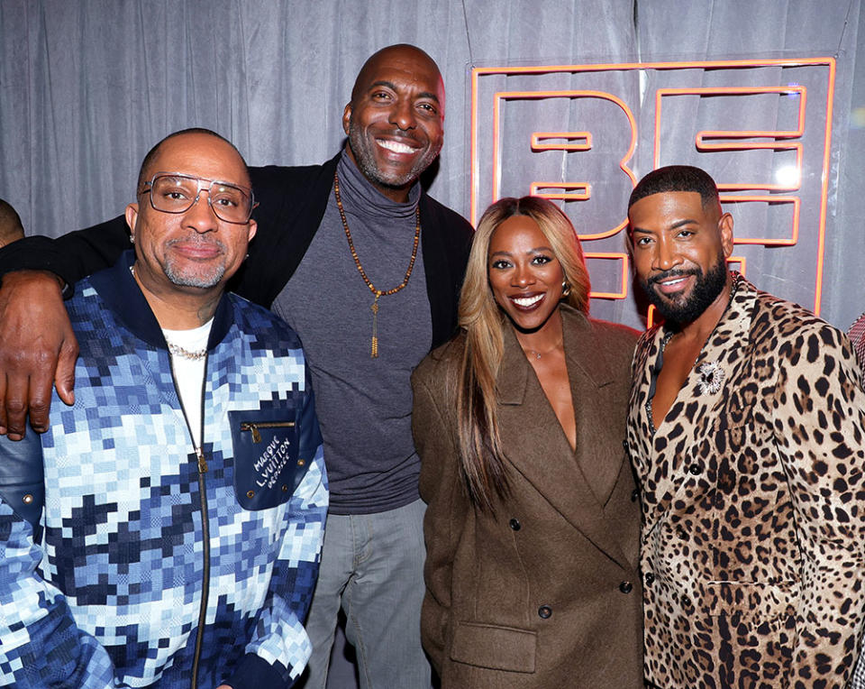 (L-R) Kenya Barris, John Salley, Yvonne Orji, and Bryan Terrell Clark attend the BET+ "Diarra From Detroit" Los Angeles Premiere at Citizen News Hollywood on March 20, 2024 in Los Angeles, California.