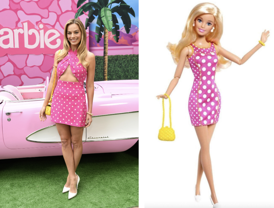 STYLECASTER | Margot Robbie Ryan Reynolds Barbie Looks 