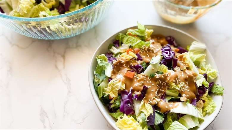 Bowl of cabbage salad