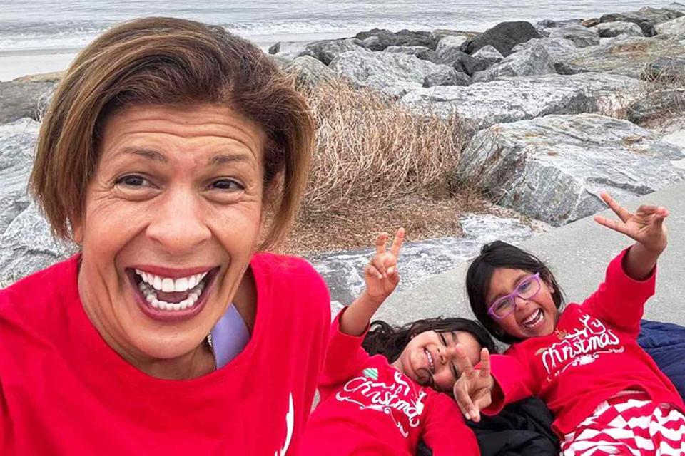 <p>Hoda Kotb/Instagram</p> From Left: Hoda Kotb with daughters Hope and Haley