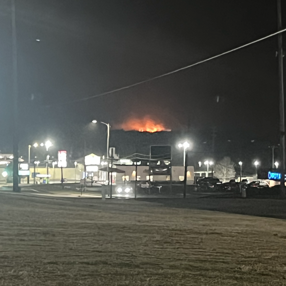 Fire burning in Chilocco, Okla. (Courtesy: Josh Bowker)