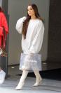 <p>Strut the streets in head-to-toe white to channel <em>Sweetener </em>vibes – or just <a href="https://www.seventeen.com/fashion/celeb-fashion/a26341080/ariana-grande-valentines-day-clothing-line/" rel="nofollow noopener" target="_blank" data-ylk="slk:shop her merch collection;elm:context_link;itc:0;sec:content-canvas" class="link ">shop her merch collection</a>, whatever.</p>