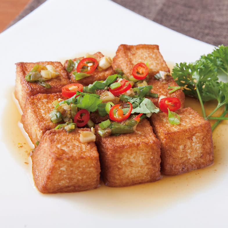 這個美食其實是來自四川的「豆腐」料理 source：桂冠