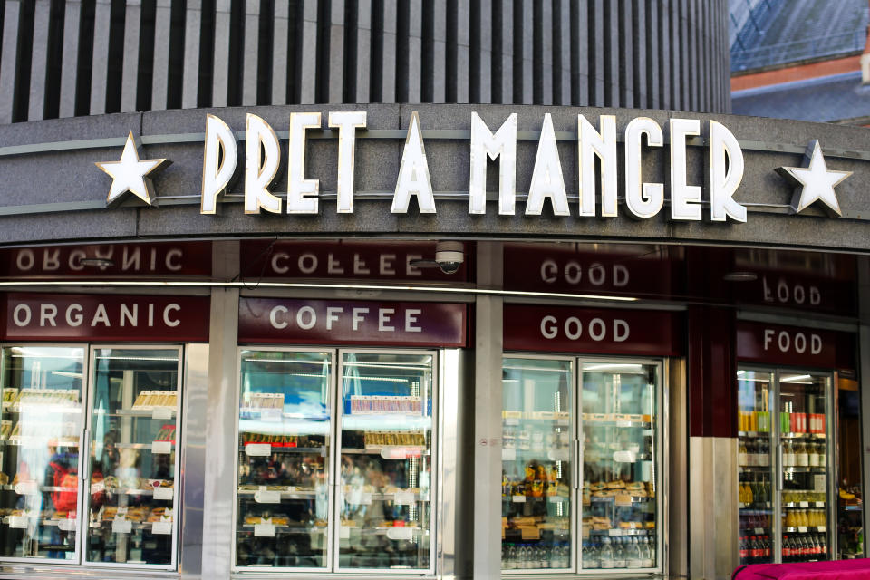 LONDON, UNITED KINGDOM - 2019/11/16: An exterior view of Pret A Manger at King's Cross in London. (Photo by Dinendra Haria/SOPA Images/LightRocket via Getty Images)