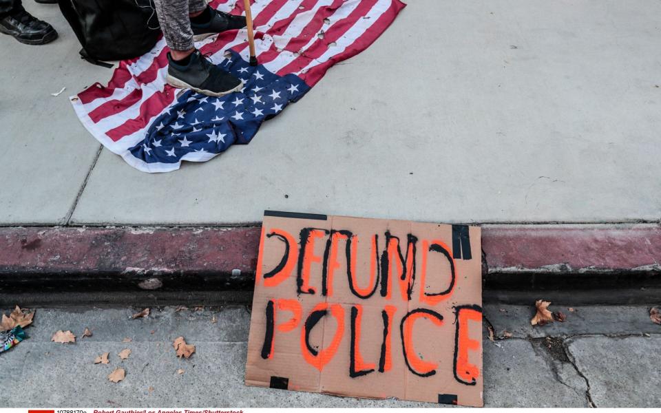 Protesters in Los Angeles called for the police to be defunded - Robert Gauthier/Los Angeles Times/Shutterstock /Shutterstock
