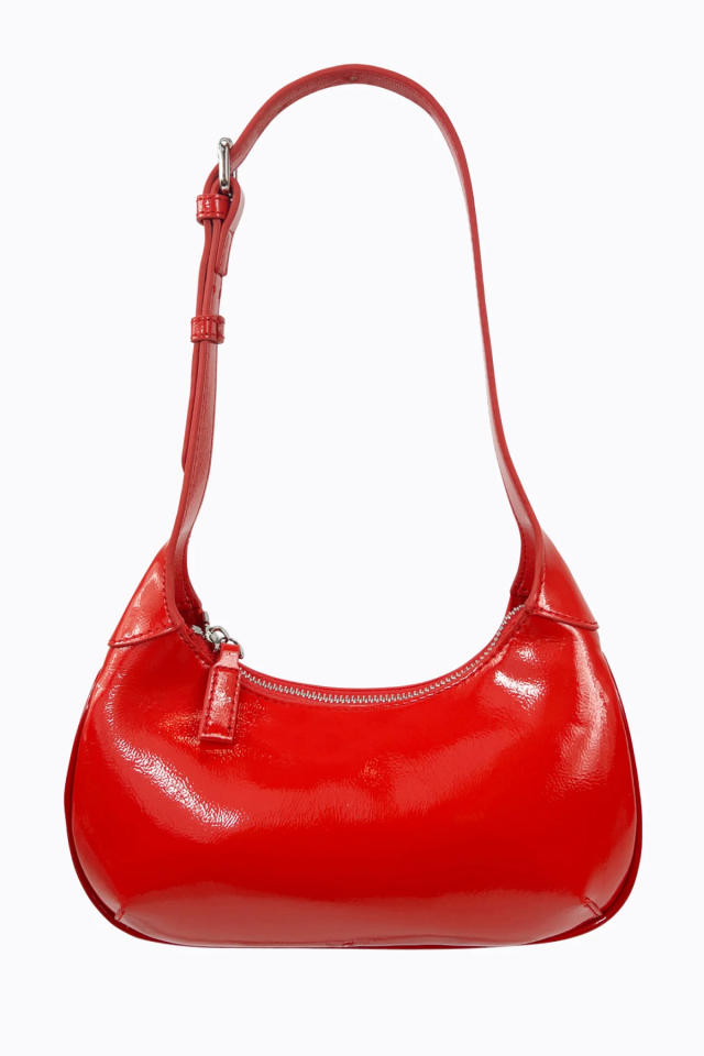 Ruby Red Patent Leather Tote Bag