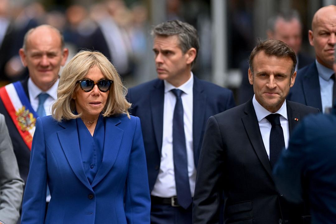 French President Emmanuel Macron and his wife Brigitte Macron leave the polling station on July 7, 2024 in Le Touquet-Paris-Plage, France. The National Rally party was expected to have a strong showing in the second round of France s legislative election, which was called by the French president last month after his party performed poorly in the European election. Photo by Franck Castel/ABACAPRESS.COM