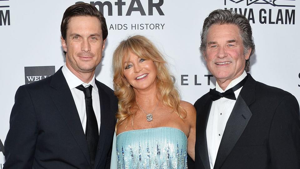Oliver Hudson, Goldie Hawn and Kurt Russell