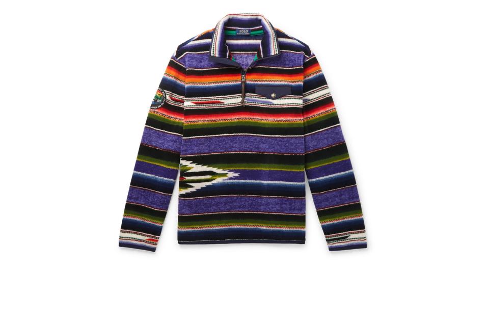 Polo Ralph Lauren logo appliqued half-zip sweater