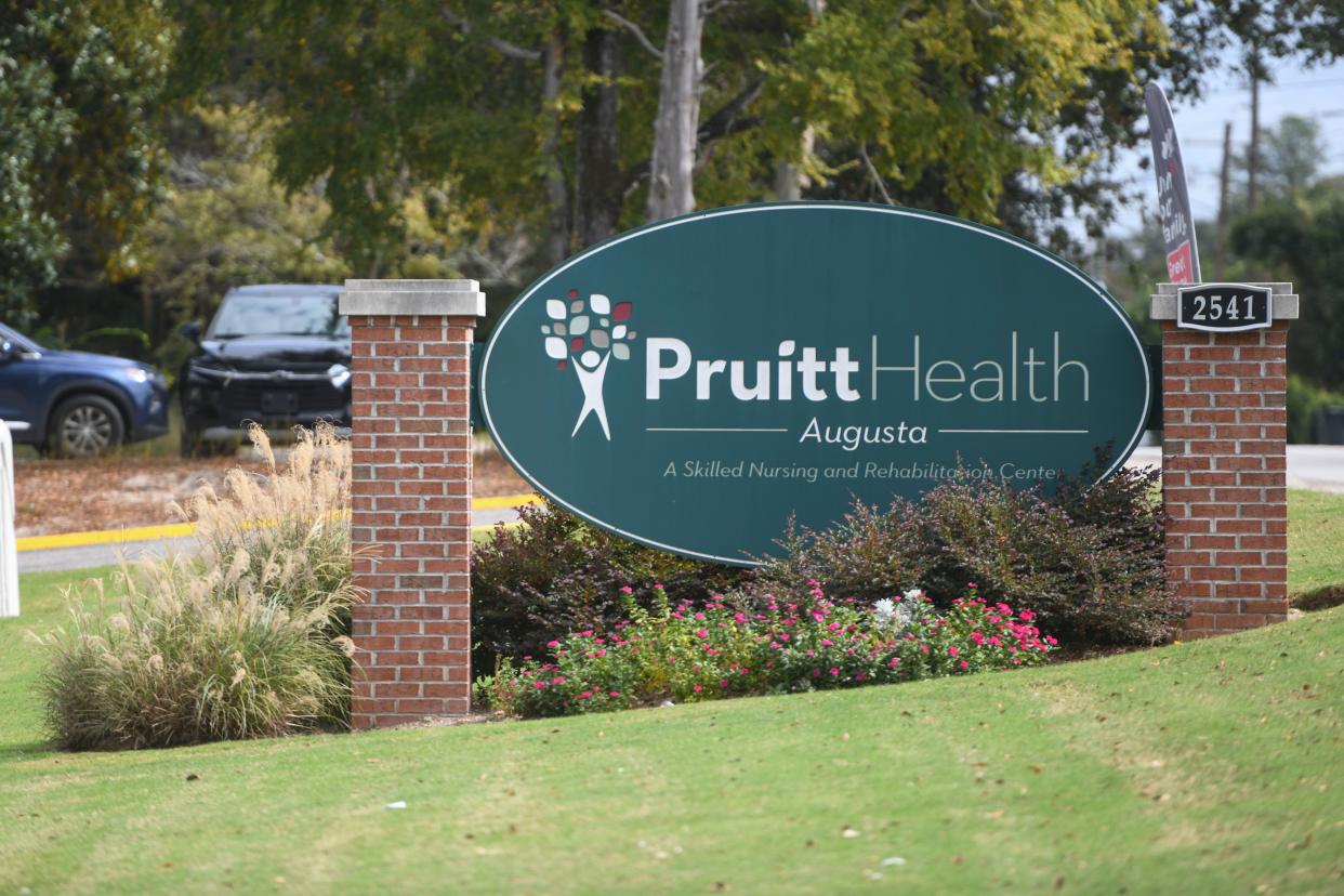 One of PruittHealth's Augusta properties is its skilled nursing facility on Milledgeville Road, pictured here Oct. 6, 2023. PruittHealth recently announced the acquisition of two more Augusta-area medical facilities.