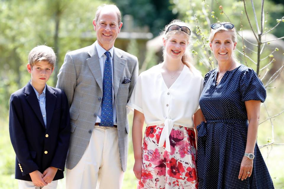 James, Viscount Severn, Prince Edward, Earl of Wessex, Lady Louise Windsor and Sophie, Countess of Wessex visit The Wild Place Project at Bristol Zoo on July 23, 2019