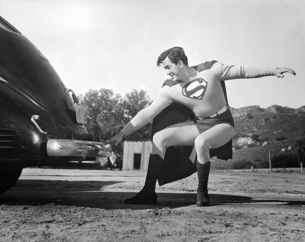 Corbis via Getty Images / Getty Images Kirk Alyn playing Superman in Columbia Superman Serial