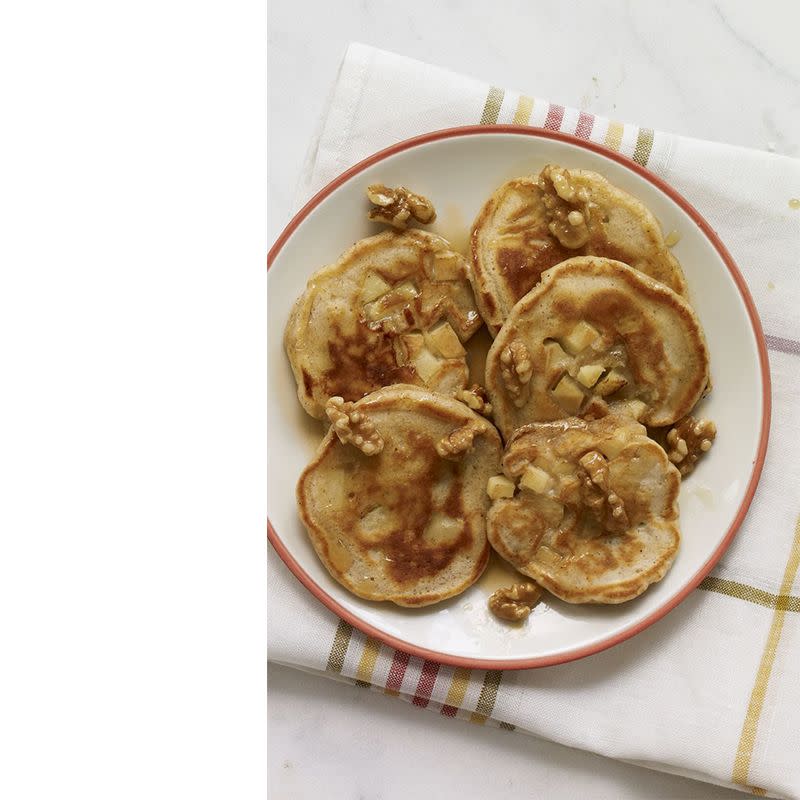 Apple Pie Pancakes With Maple Walnuts