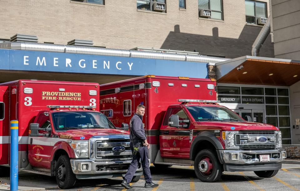At The Miriam Hospital on Providence's East Side, emergency arrivals have grown in part due to the 2018 closing of Memorial Hospital of Rhode Island in Pawtucket.