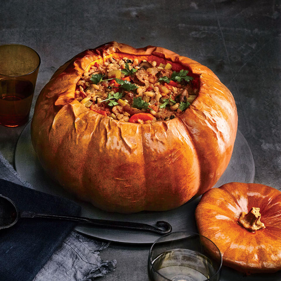 Whole Stuffed Roasted Pumpkin