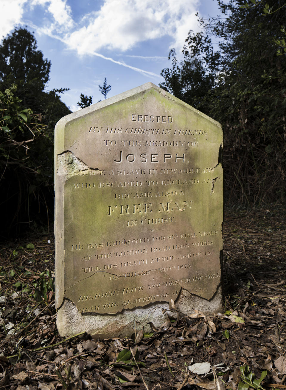 Joseph Freeman Grave stone (Historic England Archive/PA)