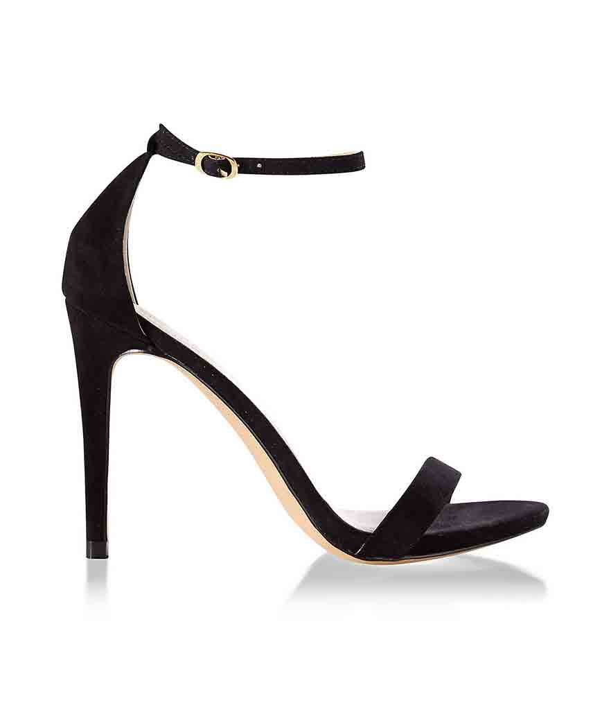 Express Sleek Heeled Sandal in Black