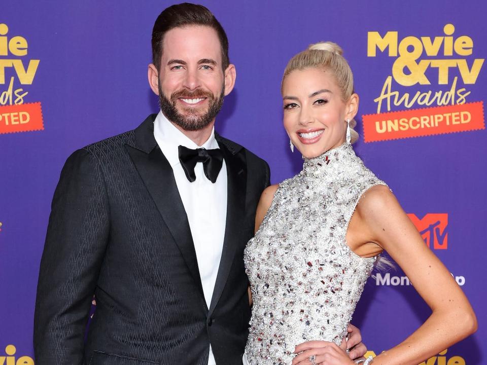 Tarek El Moussa and Heather Rae Young at the MTV Movie & TV Awards: UNSCRIPTED on May 17, 2021.